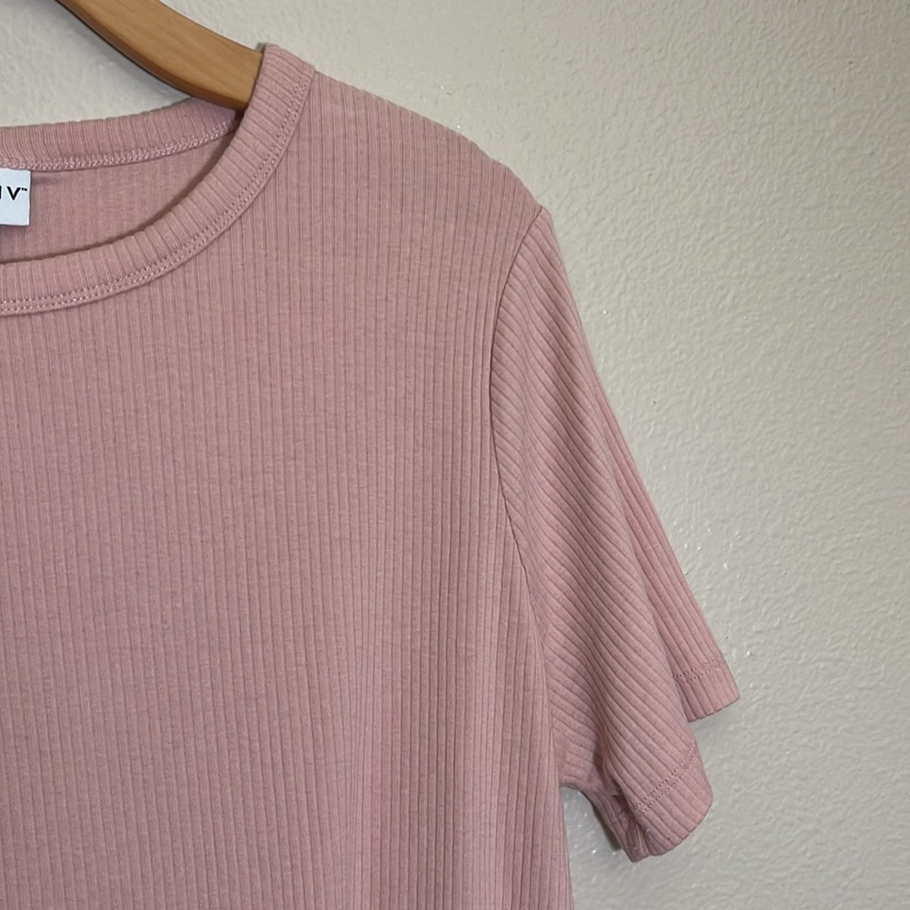 Ava & Viv Light Pink Ribbed T-Shirt - Picture 5 of 8